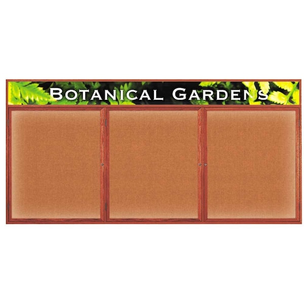 United Visual Products Open Faced Traditional Corkboard, 48x36" UV642A-BRONZE-RUBBER - main